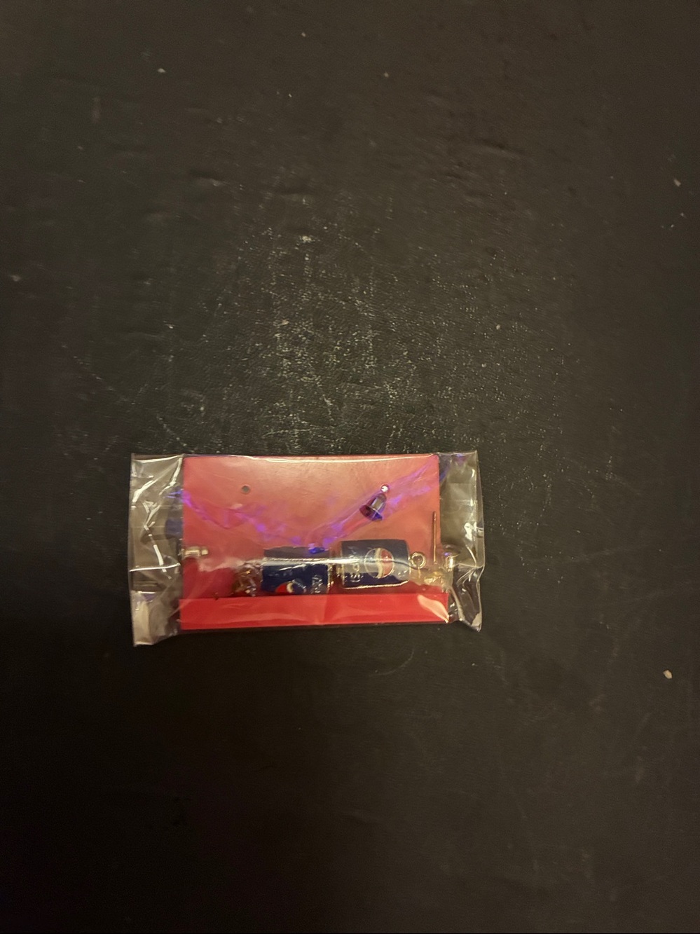 Pepsi Blue and Red Logo Cube. Stud Dangle Earrings - Picture 8 of 8